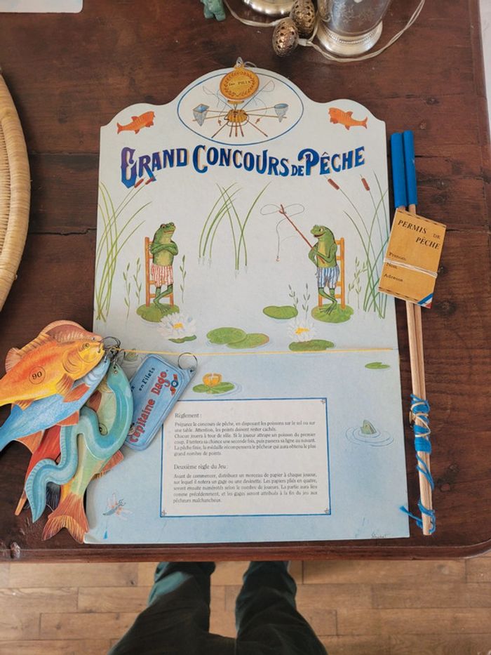 Vends jeu vintage 80s grand concours de pêche par dagobert