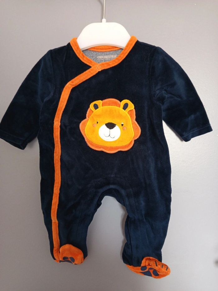Lot pyjama velours 1 mois - photo numéro 2