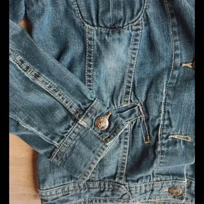 Veste en jean bleu nky 10 ans à boutons - photo numéro 3