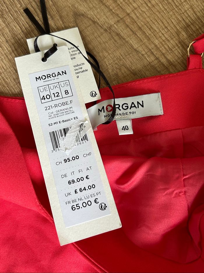 Robe rose corail neuve à bretelles Morgan taille 40 (valeur 65€) - photo numéro 9