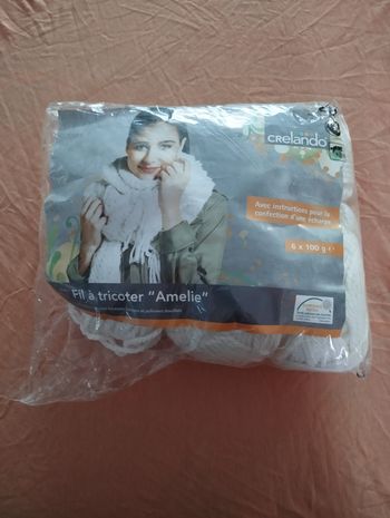 * Lot de 5 pelotes blanches Amelie par Crelando