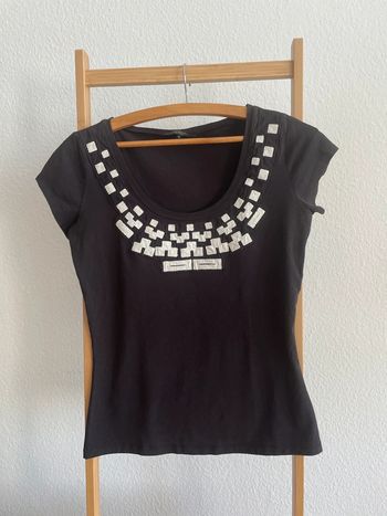 T-shirt marron foncé à broderies Weekend Max Mara