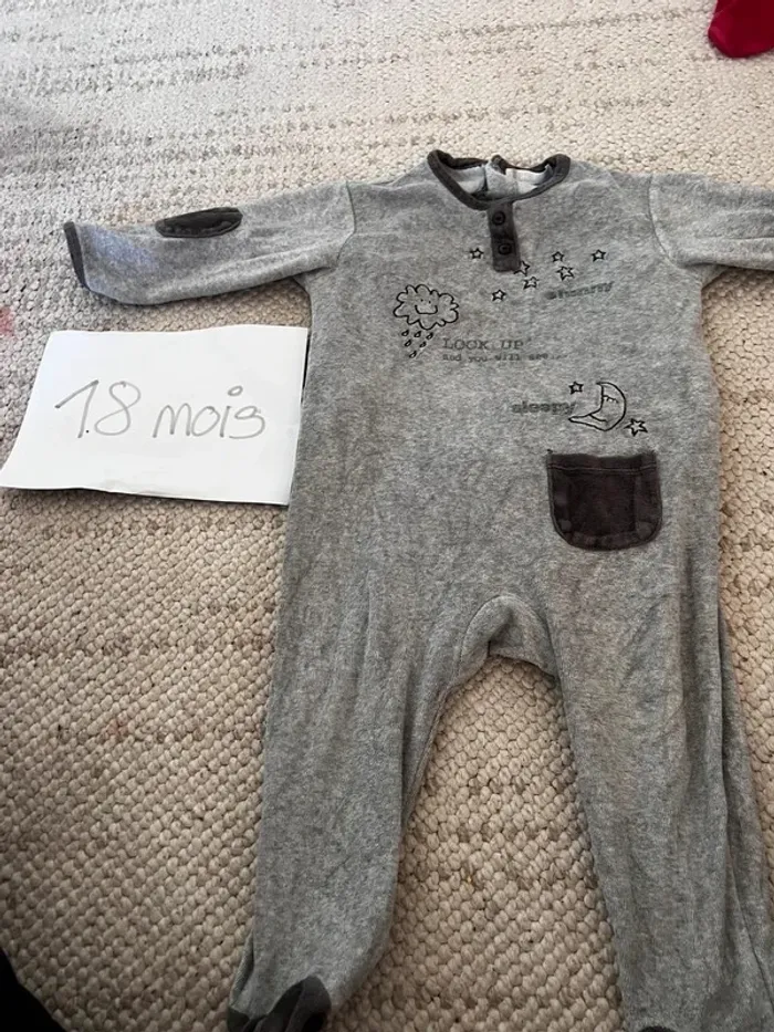 Pyjama velour 18 mois