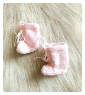 Chaussons tricotés main bébé naissance