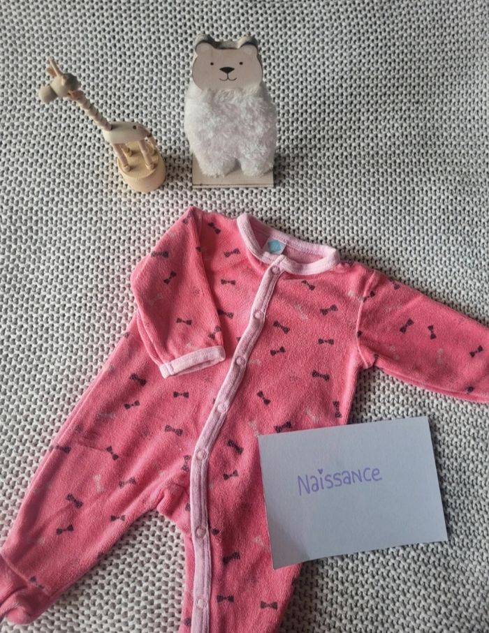 Pyjama hiver velours naissance