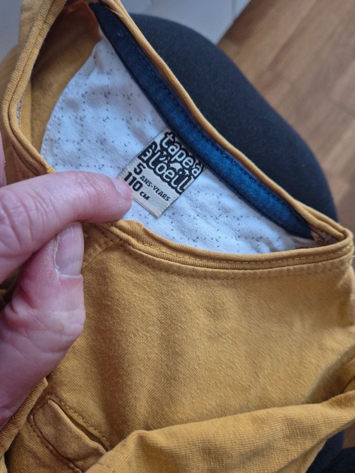 Tape à l oeil tee-shirt moutarde taille 5 ans - photo numéro 5