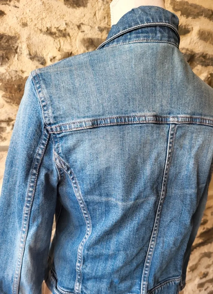 Veste en jean bleue claire Camaïeu Taille 36 - photo numéro 6