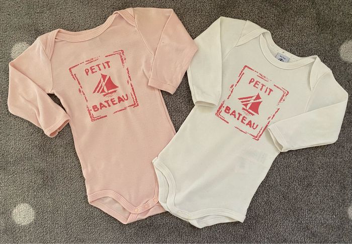 Petit Bateau Lot de 2 bodies 9 mois/71 cm