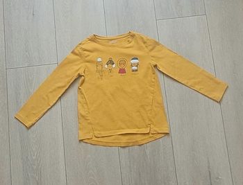 Maillot manche longue jaune. Fille 5 ans. Marque Vertbaudet
