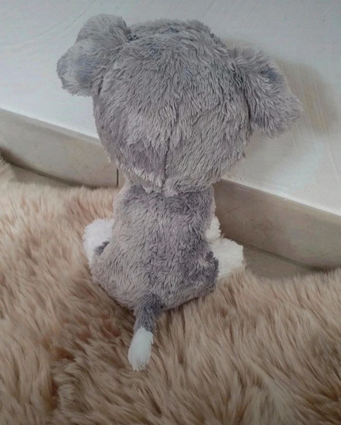 Peluche gris chien ty - photo numéro 2