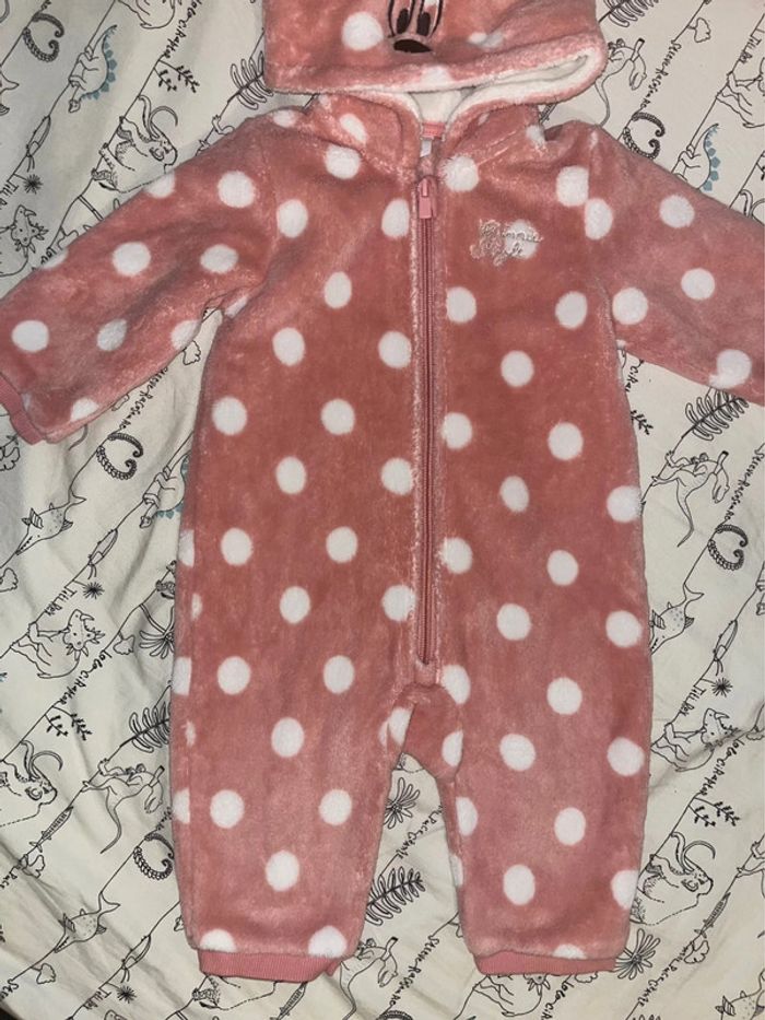 Grenouillère en polaire Minnie 12 mois excellent état