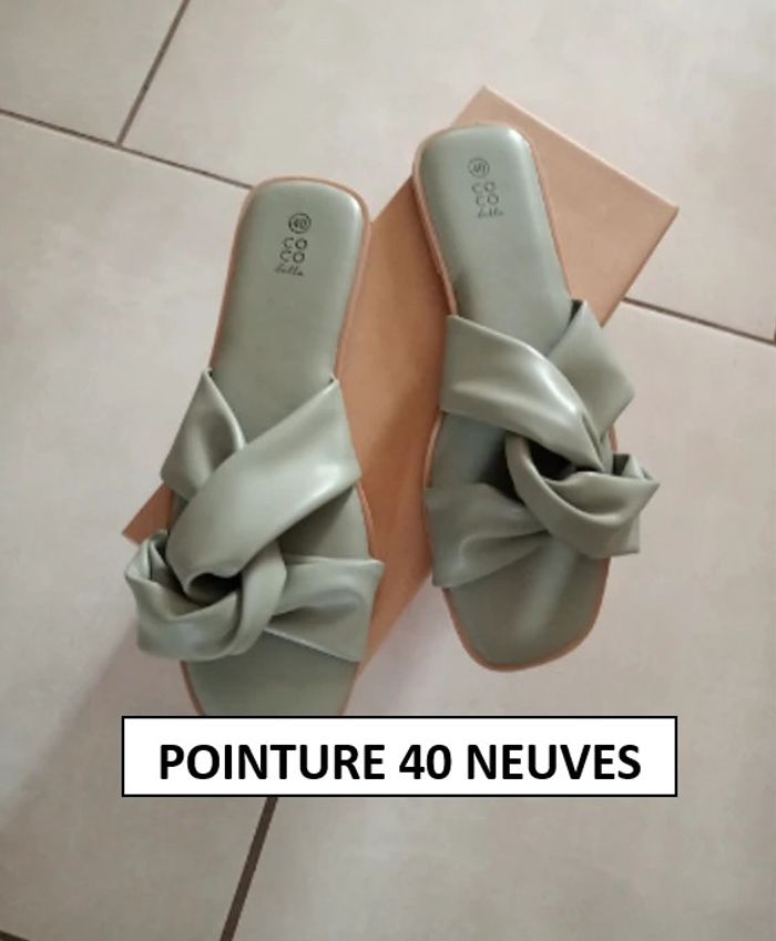 Mules femme verte pointure 40 neuves