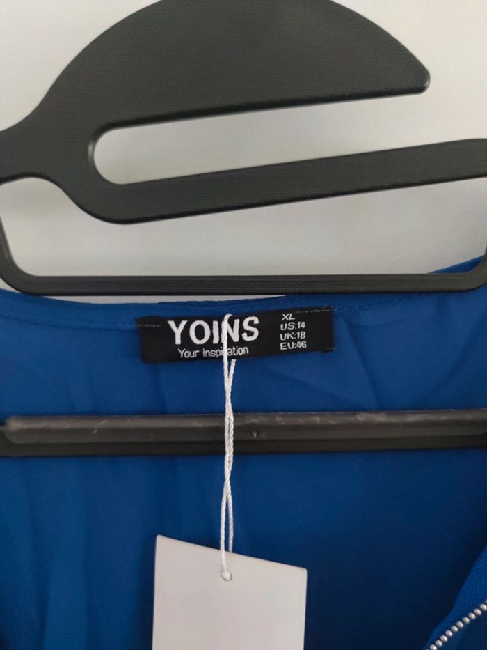 Blouse bleu électrique yoins taille xl neuf - photo numéro 3