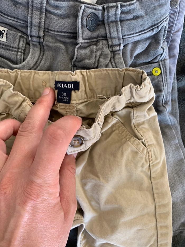 Lot de 9 pantalons \ jeans bébé 3 mois - photo numéro 3