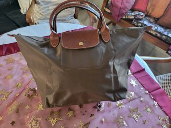 Sac à main ou l épaule brillante marron/ kaki