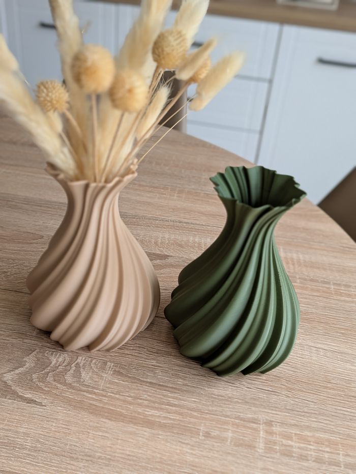 Vase vert pour fleur séché / 17,5cm de hauteur - photo numéro 4