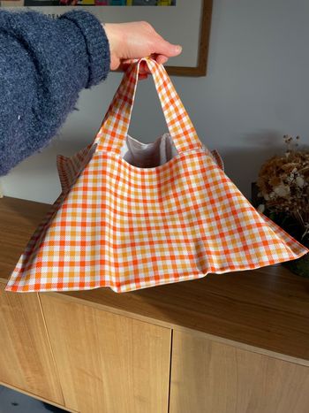 Sac à tarte carreaux rétro 