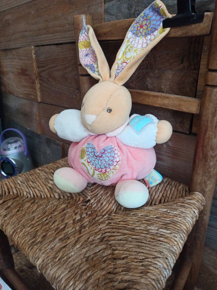 Peluche lapin boule grelot Kaloo tbe - photo numéro 5