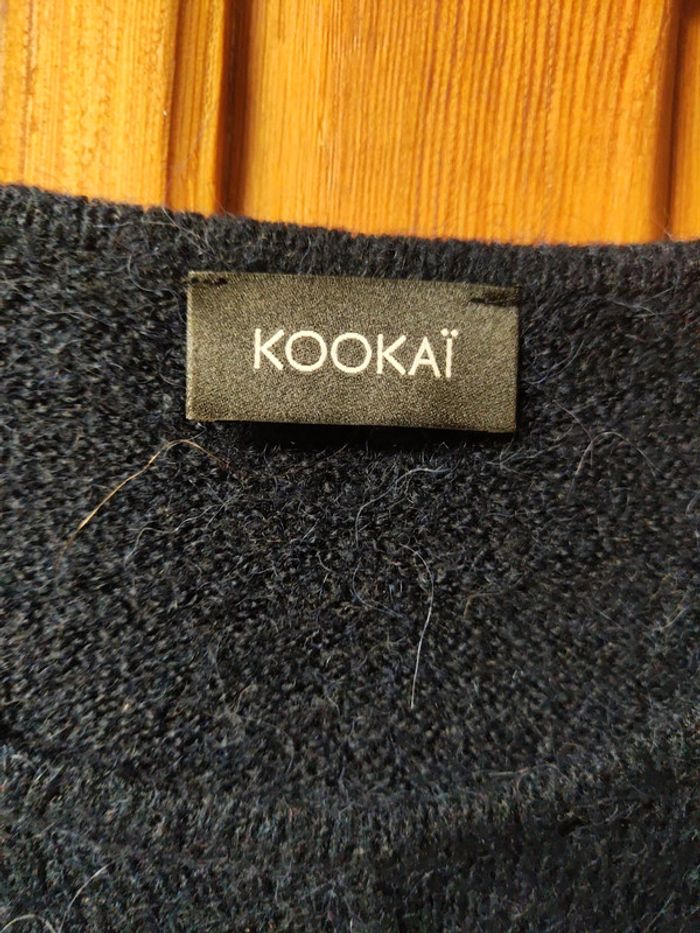 Pull Kookaï bleu marine chemise - photo numéro 4