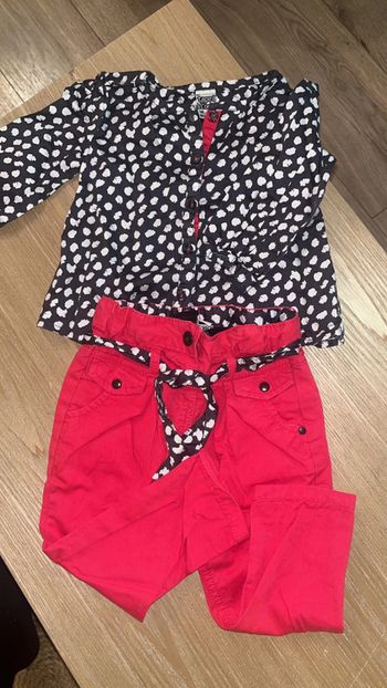 Ensemble blouse + pantalon