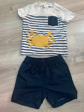 Ensemble t-shirt short 6mois
