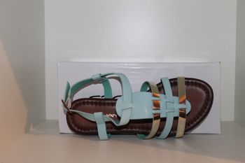 belle sandales spartiates lanières bleues 38