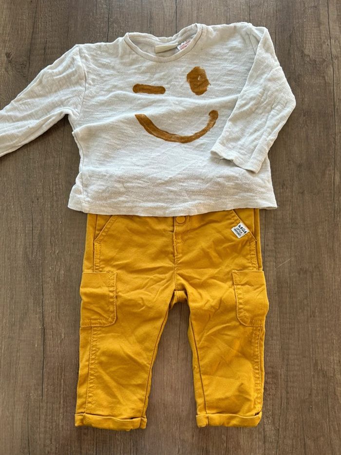 Ensemble jean t-shirt manches longues 6 mois