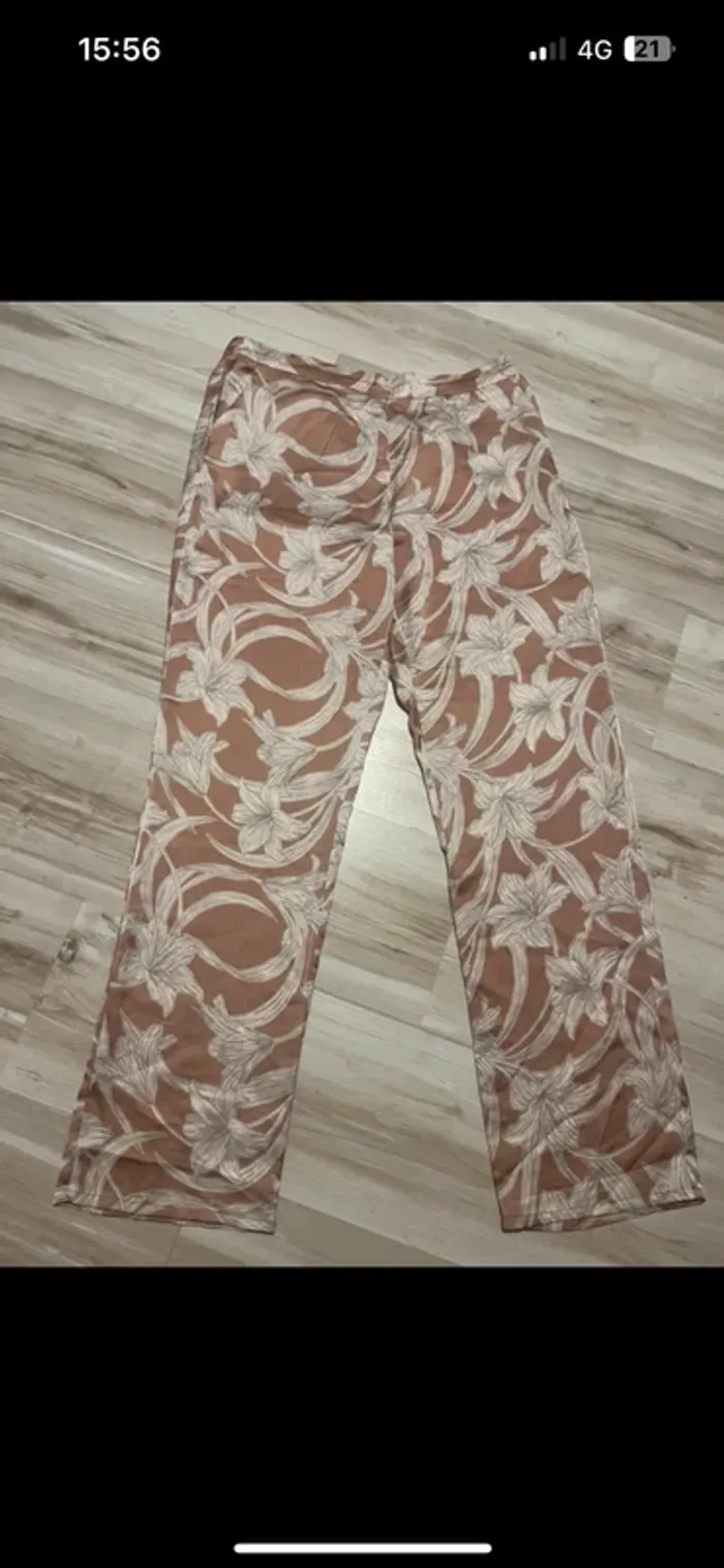 pyjamas satin etam fleurs taille M - photo numéro 7