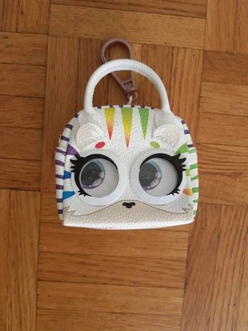 Porte monnaie purse pets blanc arc en ciel