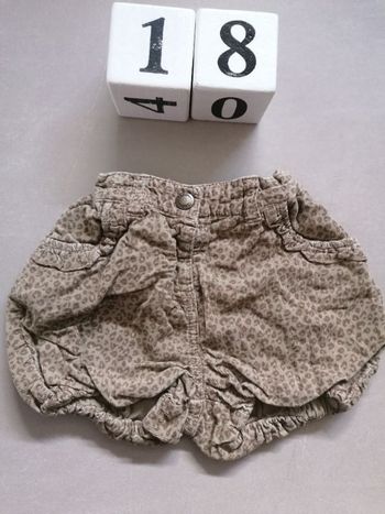 Short velours 18 mois