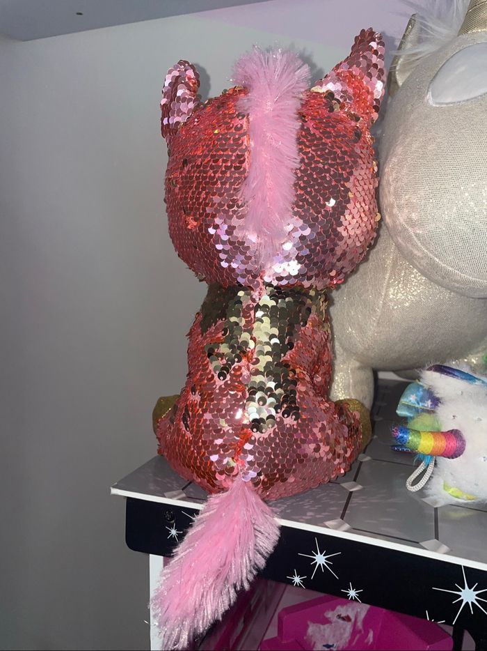 Peluche licorne à sequins - photo numéro 3