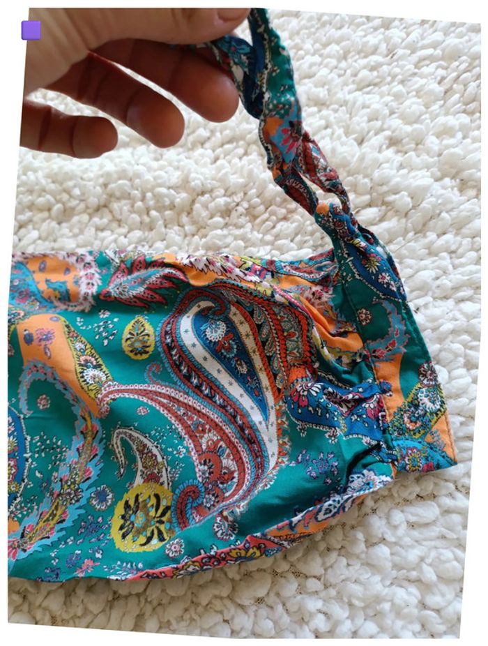 Haut bohème multicolore à motifs paisley – style vintage, hippie, casual chic - photo numéro 4