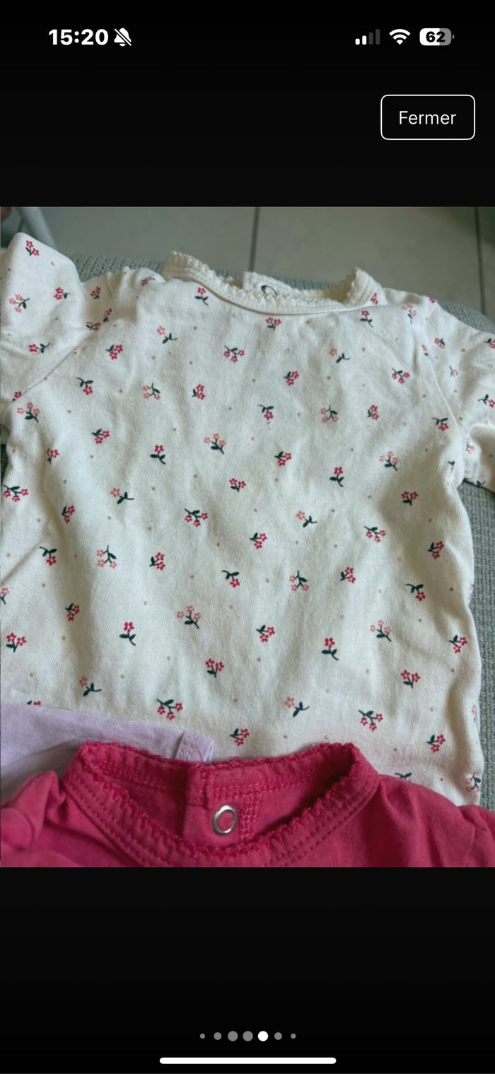 Lots 4 pyjamas Kiabi 1 mois bébé fille - photo numéro 5
