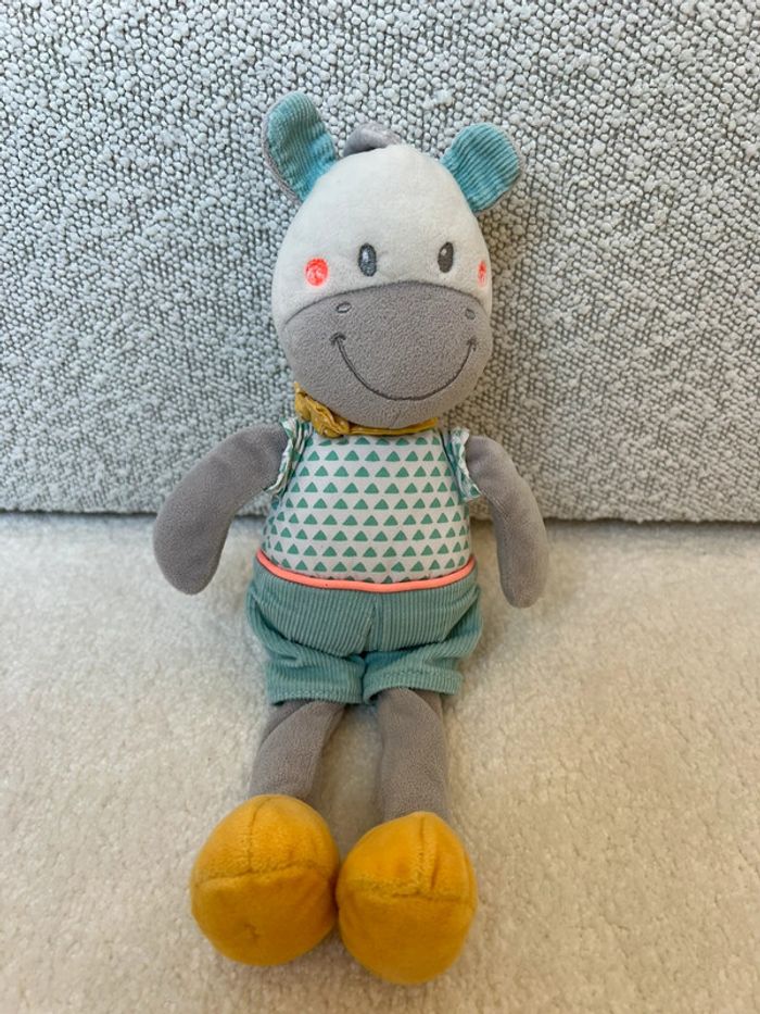 Peluche doudou mots d’enfants vache