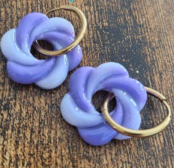 Boucles d'oreilles faites mains
