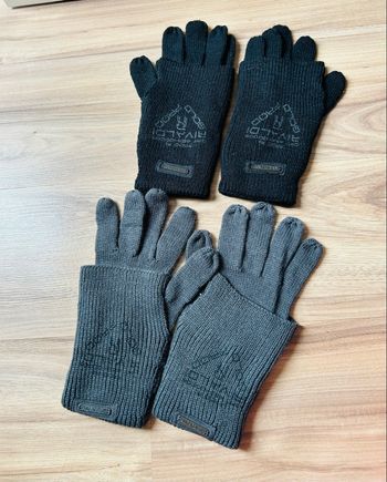 Lot de 2 gants gris et noir Homme Rivaldi 