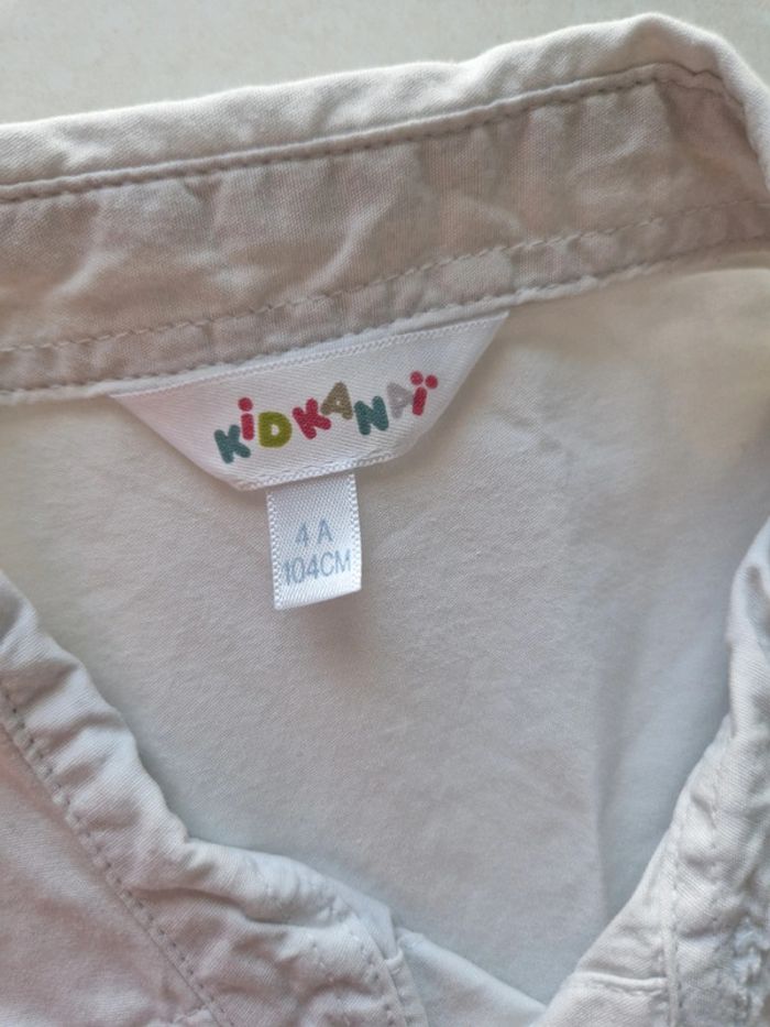 Chemise blanche manches courtes 4 ans - photo numéro 2