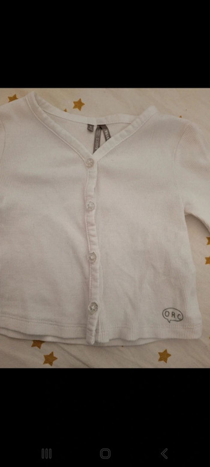 Jolie Robe body marinière + gilet 6 mois - photo numéro 8