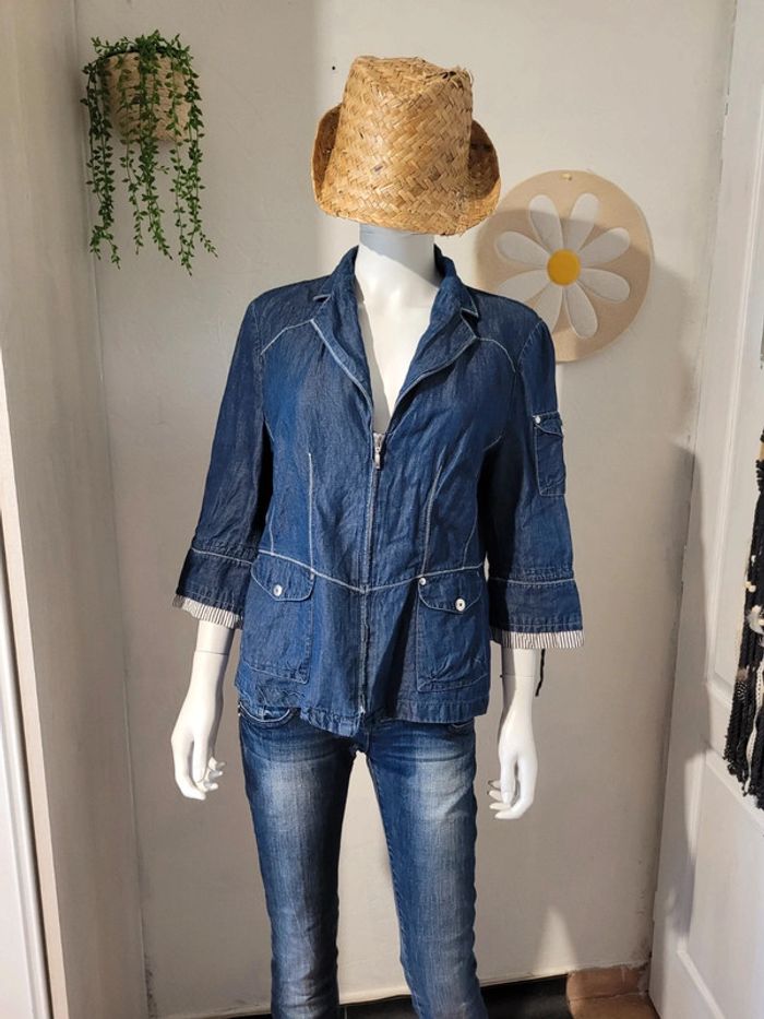 Veste chemise coton lin - photo numéro 2