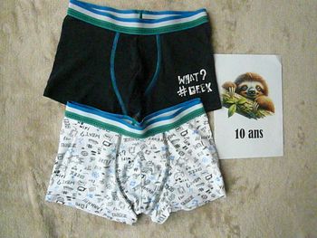 Lot de 2 boxers Taille 10-12 ans (n°8)