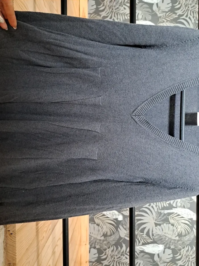 Robe pull élégante grise S - photo numéro 8