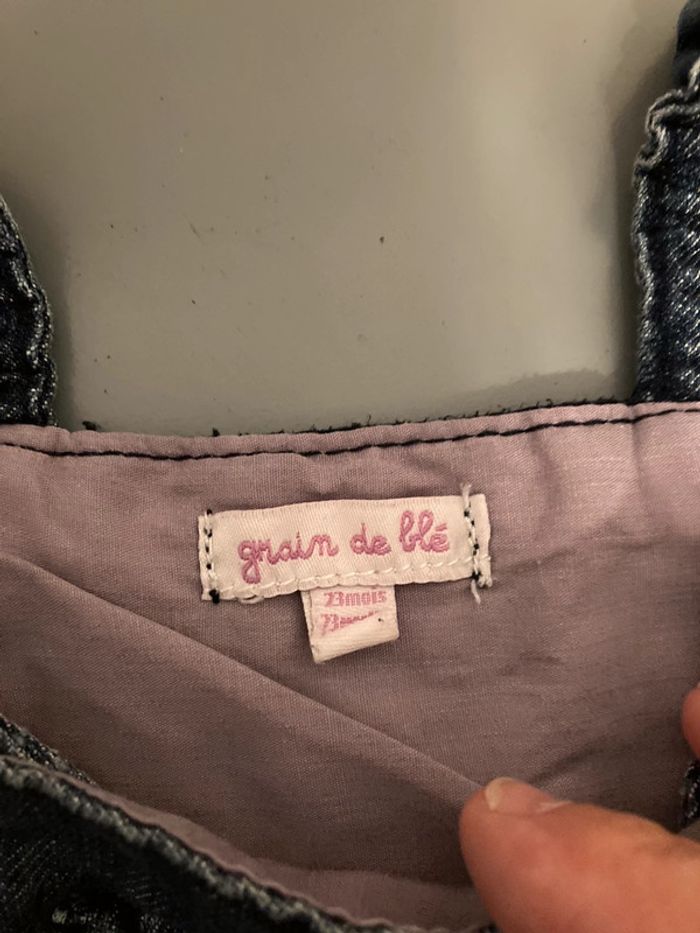 Robe salopette en jean 23 mois - photo numéro 2