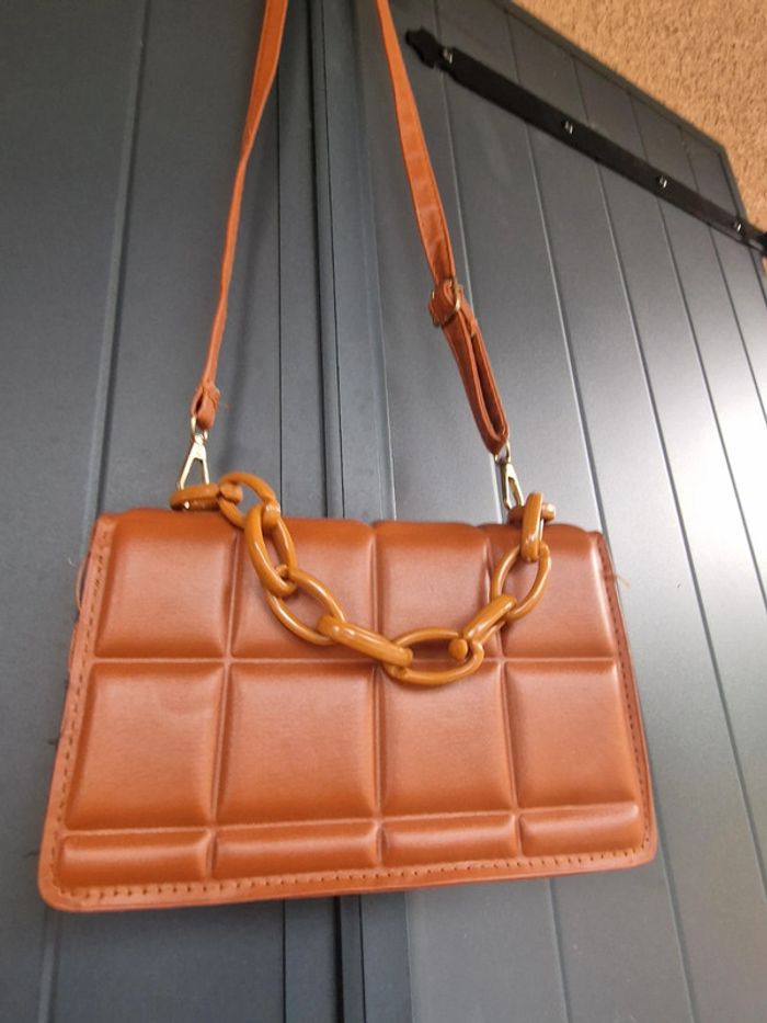 Sac bandoulière/Sac a main couleur tabac - photo numéro 2