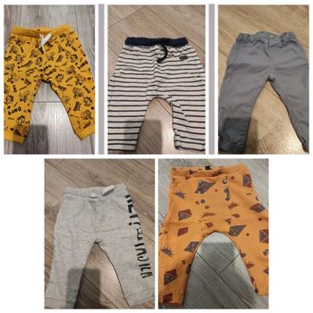 Lot 5 pantalons bébé garçon Kiabi Tape à l'œil bébé rêve  9 mois 69-72cl