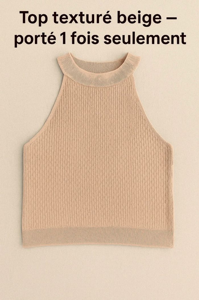 Top beige ajusté – parfait pour l’été - taille S