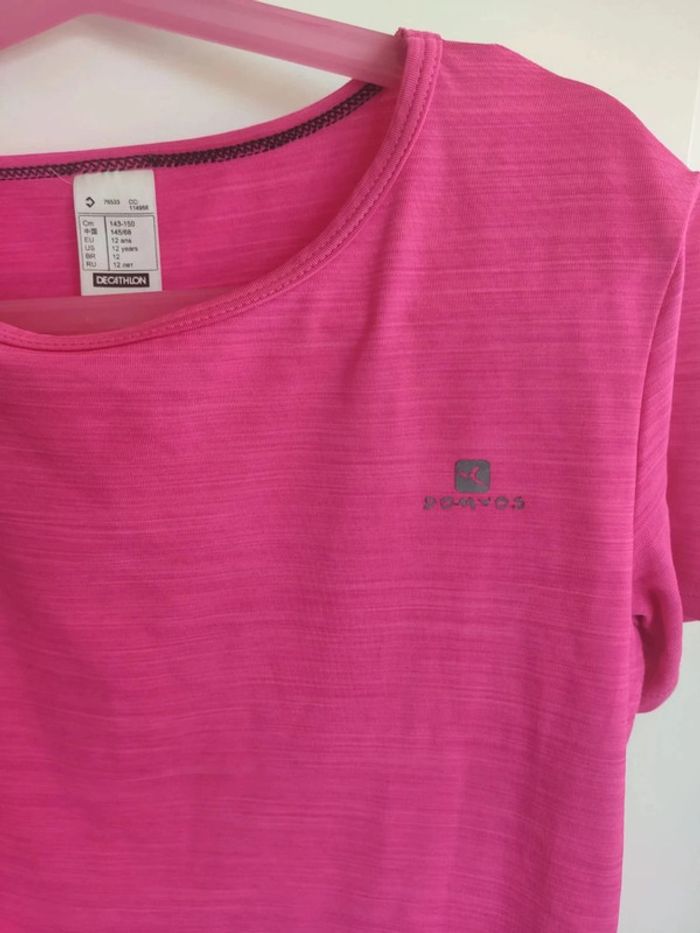 T-shirt rose fuchsia Domyos 12 ans - photo numéro 2