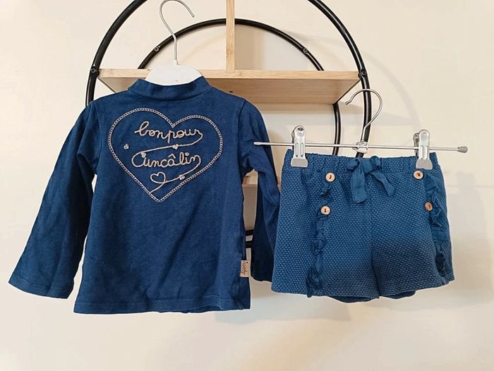 18 mois ensemble teeshirt et short ( enseigne diverses)