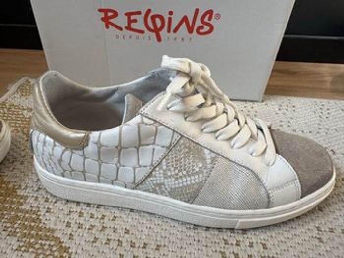 Baskets beige et dorées - photo numéro 6