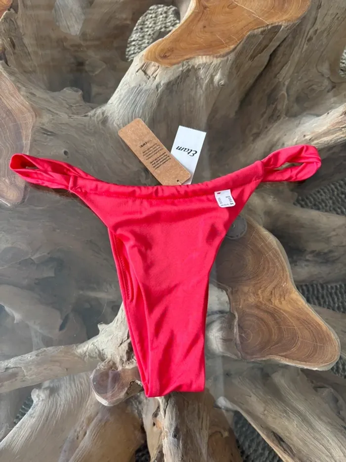 Bas de maillot de bain Etam femme rouge 34 brésilien Taleza - photo numéro 2