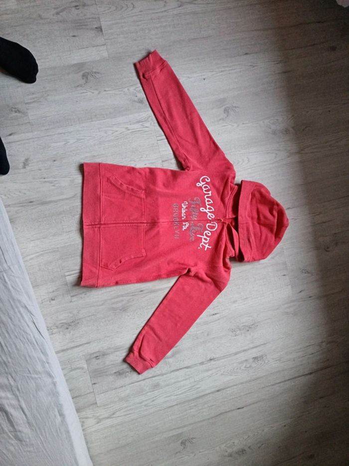 Sweat gilet 14 ans fille capuche Tissaia